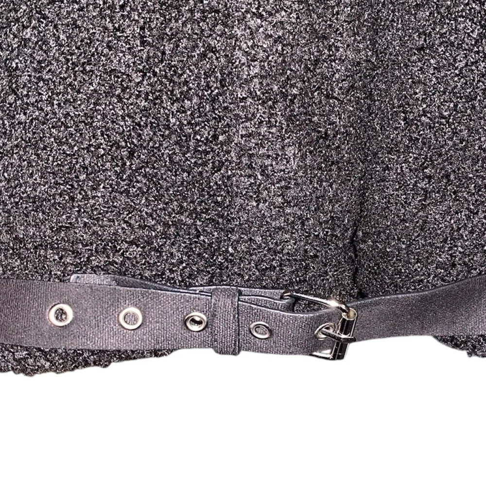 Petal Dew Black Oversized Sherpa/Faux Suede Jacket, Size Large